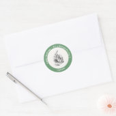 Alice in Wonderland White Rabbit Birthday Party Ronde Sticker (Envelop)