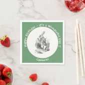 Alice in Wonderland White Rabbit Birthday Party Servet (Insitu)