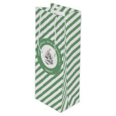 Alice in Wonderland White Rabbit Birthday Party Wijn Cadeautas (Voorkant Gekanteld)