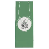 Alice in Wonderland White Rabbit Birthday Party Wijn Cadeautas (Achterkant)
