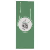 Alice in Wonderland White Rabbit Birthday Party Wijn Cadeautas (Voorkant)