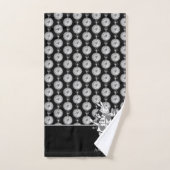 Alice in Wonderland White Rabbit Black badkamer Bad Handdoek (Handdoek)