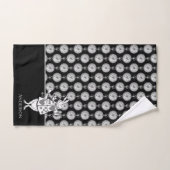 Alice in Wonderland White Rabbit Black badkamer Bad Handdoek (Handdoek)