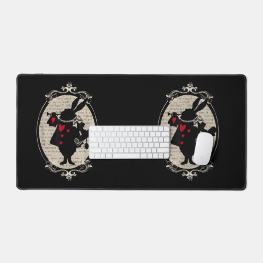Alice in Wonderland White Rabbit  boek Bureaumat (Keyboard & Muis)