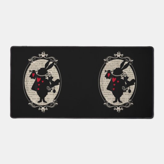 Alice in Wonderland White Rabbit  boek Bureaumat (Voorkant)