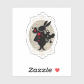 Alice in Wonderland White Rabbit  boek Sticker (Vel)