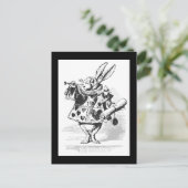 Alice in Wonderland White Rabbit Briefkaart (Staand voorkant)