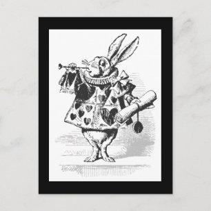 Alice in Wonderland White Rabbit Briefkaart