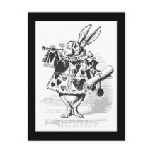  Alice in Wonderland White Rabbit Briefkaart
