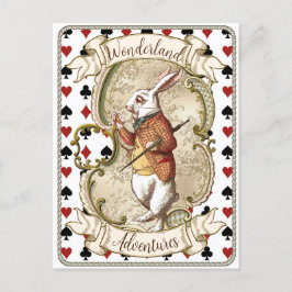  Alice in Wonderland White Rabbit Briefkaart