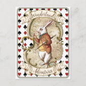  Alice in Wonderland White Rabbit Briefkaart (Voorkant)