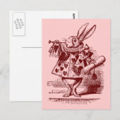  Alice in Wonderland White Rabbit Briefkaart (Voorkant / Achterkant)