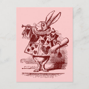  Alice in Wonderland White Rabbit Briefkaart