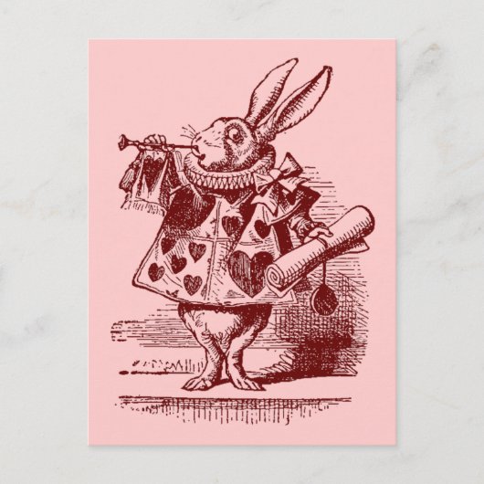  Alice in Wonderland White Rabbit Briefkaart (Voorkant)