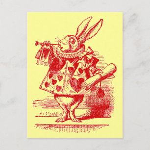  Alice in Wonderland White Rabbit Briefkaart