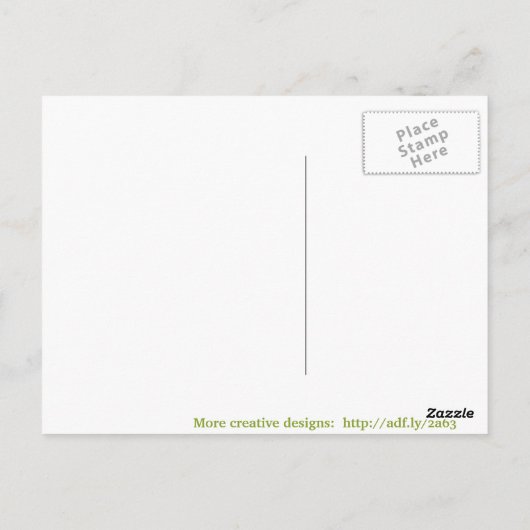 Alice in Wonderland White Rabbit  Briefkaart (Achterkant)