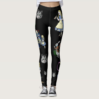 Alice in Wonderland White Rabbit Cheshire Cat Leggings