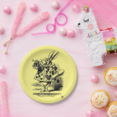 Alice in Wonderland – white rabbit children Papieren Bordje (Feest)