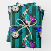 Alice in Wonderland White Rabbit Clock Inpakpapier Vel (In situ)