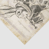 Alice in Wonderland White Rabbit Decoupage Tissuepapier (Detail)