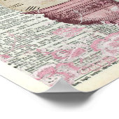 Alice in Wonderland White Rabbit Dictionary Art Poster (Hoek)