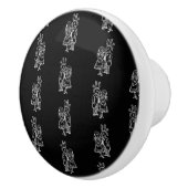 Alice in Wonderland White Rabbit en Alice Pattern Keramische Knop (Rechts)