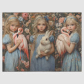 Alice in Wonderland White Rabbit Flamingo Tissuepapier (Voorkant)