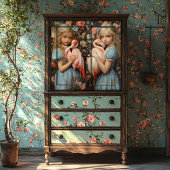 Alice in Wonderland White Rabbit Flamingo Tissuepapier