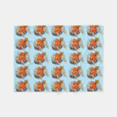 Alice in Wonderland White Rabbit Fleece Deken (Voorkant (Horizontaal))