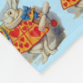Alice in Wonderland White Rabbit Fleece Deken (Hoek)