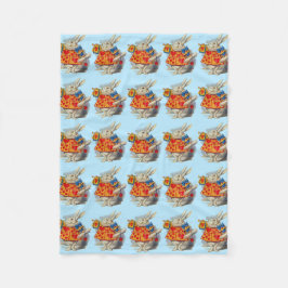 Alice in Wonderland White Rabbit Fleece Deken
