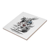 Alice in Wonderland White Rabbit Gift Tile Tegeltje (Zijkant)