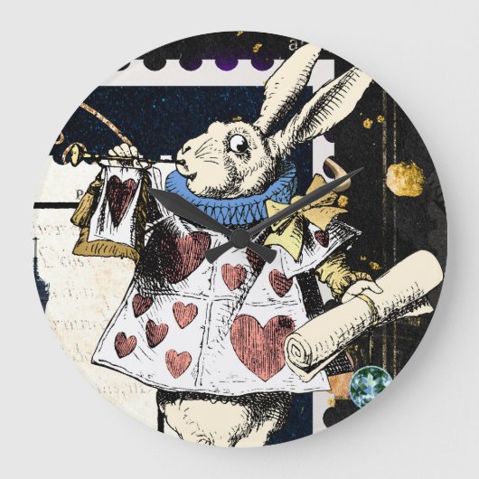  Alice in Wonderland White Rabbit Grote Klok (Voorkant)
