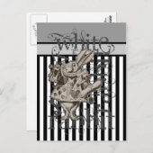 Alice in Wonderland White Rabbit Grunge Briefkaart (Voorkant / Achterkant)
