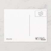 Alice in Wonderland White Rabbit Grunge Briefkaart (Achterkant)