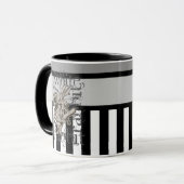 Alice in Wonderland White Rabbit Grunge Mok (Voorkant links)