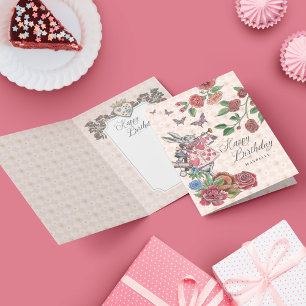 Alice in Wonderland White Rabbit Happy Birthday Kaart