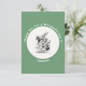 Alice in Wonderland White Rabbit Herald Verjaardag Bedankkaart (Staand voorkant)