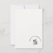 Alice in Wonderland White Rabbit Herald Verjaardag Bedankkaart (Achterkant)