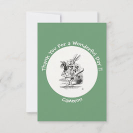Alice in Wonderland White Rabbit Herald Verjaardag Bedankkaart