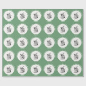 Alice in Wonderland White Rabbit Herald Verjaardag Cadeaupapier (Vlak)
