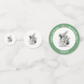 Alice in Wonderland White Rabbit Herald Verjaardag Confetti (Voorkanten)