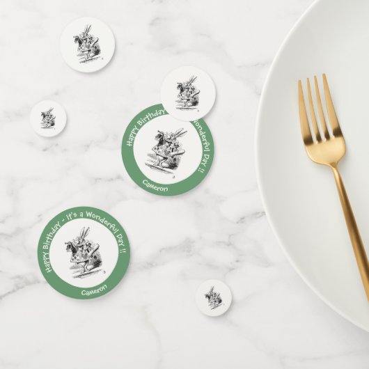 Alice in Wonderland White Rabbit Herald Verjaardag Confetti (Groep)