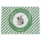 Alice in Wonderland White Rabbit Herald Verjaardag Groot Cadeauzakje (Voorkant)