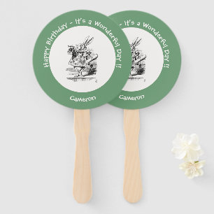 Alice in Wonderland White Rabbit Herald Verjaardag Handwaaier
