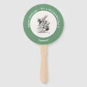 Alice in Wonderland White Rabbit Herald Verjaardag Handwaaier (Voorkant)