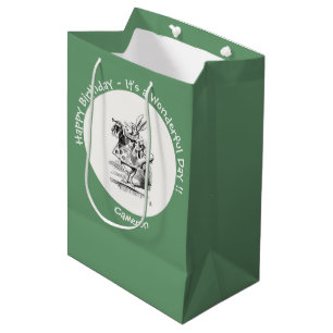 Alice in Wonderland White Rabbit Herald Verjaardag Medium Cadeauzakje