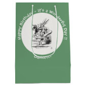 Alice in Wonderland White Rabbit Herald Verjaardag Medium Cadeauzakje (Achterkant)