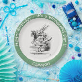 Alice in Wonderland White Rabbit Herald Verjaardag Papieren Bordje (Feest)