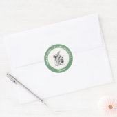 Alice in Wonderland White Rabbit Herald Verjaardag Ronde Sticker (Envelop)
